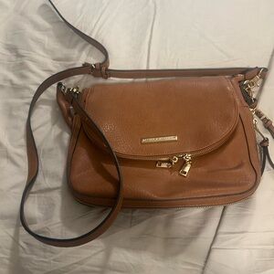 Poppy & Peonies Tan Crossbody Bag
